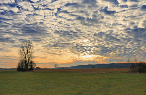 Abendhimmel über dem Mindeltal am 11.Februar