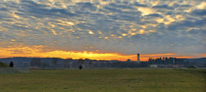 Abendhimmel über dem Mindeltal am 11.Februar